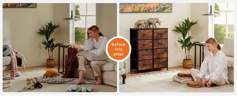 【New Color】Cupboards Cabinets Dresser - Fabric Storage Tower with 8 Drawers, Bedroom Organizer, Chest of Drawers with Fabric Bins, for Bedroom, Closet, Entryway 【New Color】Cupboards Cabinets Dresser - Fabric Storage Tower with 8 Drawers, Bedroom Organizer, Chest of Drawers with Fabric Bins, for Bedroom, Closet, Entryway