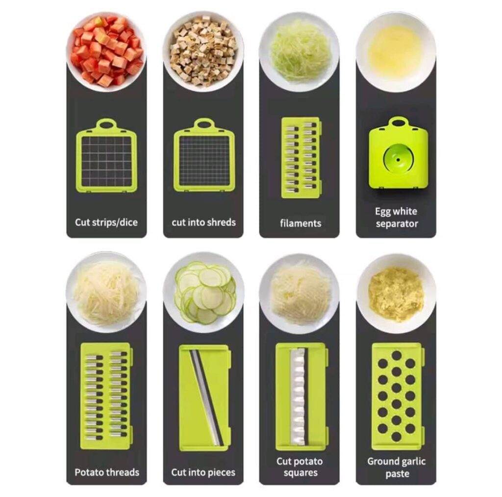 16-in-1 Premium Veggies Chopper – Effortless Vegetable & Fruit Preparation for Your Kitchen
