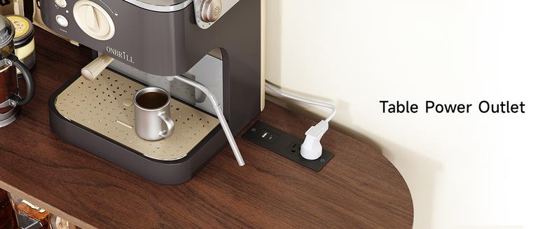 ONBRILL 40/48/55/63" Fluted Sideboard Buffet Cabinet With Storage, Sliding Door & Adjustable Shelf, Modern Accent Coffee Bar Console Table for Kitchen, Entryway