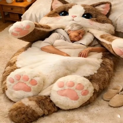 🔥Hot Sale 49% off🌟🐱 Fluffy cat sleeping bag– Soft, Warm & Purrfectly Cozy😴💤