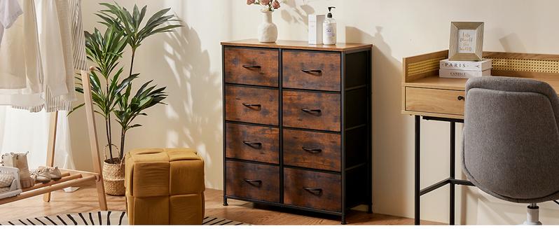 【New Color】Cupboards Cabinets Dresser - Fabric Storage Tower with 8 Drawers, Bedroom Organizer, Chest of Drawers with Fabric Bins, for Bedroom, Closet, Entryway 【New Color】Cupboards Cabinets Dresser - Fabric Storage Tower with 8 Drawers, Bedroom Organizer, Chest of Drawers with Fabric Bins, for Bedroom, Closet, Entryway