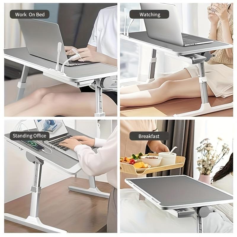 Ultra Large Portable Laptop Bed Table - Multi functional tray holder with cup holder and drawer, - Perfect for eating, reading, and writing on beds, sofas, floors - Stable, durable, and foldable Ultra Large Portable Laptop Bed Table - Multi functional tray holder with cup holder and drawer, - Perfect for eating, reading, and writing on beds, sofas, floors - Stable, durable, and foldable