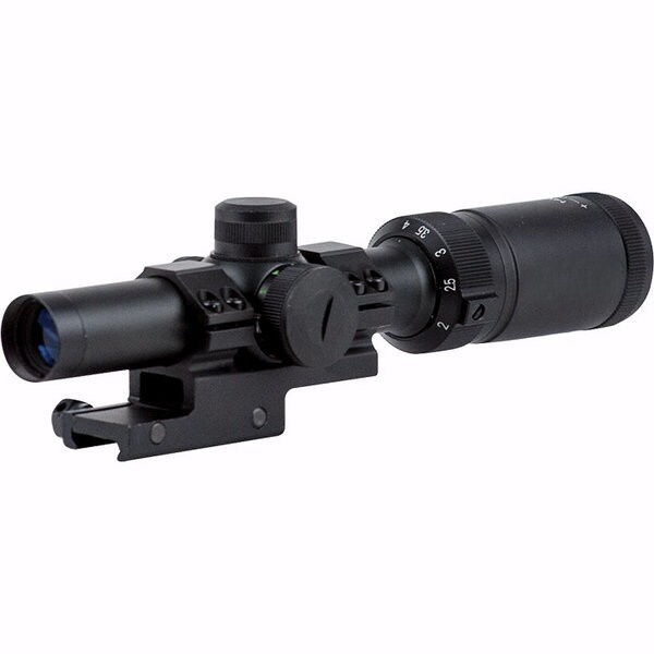 Popularslandmarks 1-4x20 Mil-Dot Airsoft Rifle Scope w/ Mount