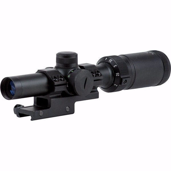 Popularslandmarks 1-4x20 Mil-Dot Airsoft Rifle Scope w/ Mount