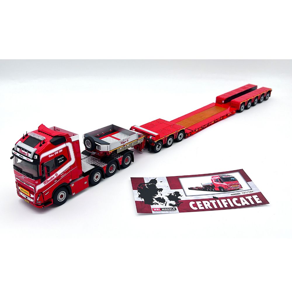Volvo FH5 globetrotter xl 8×4 low loader with 3 axle dolly Kloster A/S WSI Truck Models