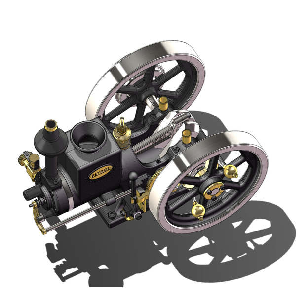 HM-01 7cc Model Hit and Miss 4-stroke Horizontal Internal Combustion Engine