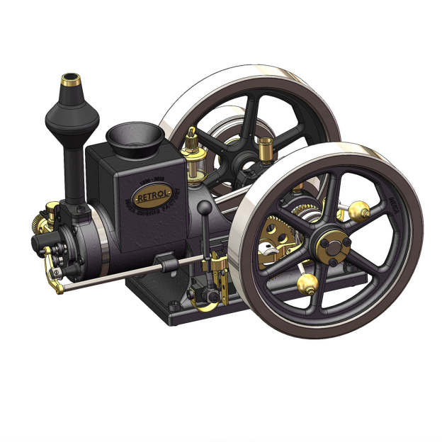 HM-01 7cc Model Hit and Miss 4-stroke Horizontal Internal Combustion Engine