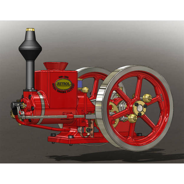 HM-01 7cc Model Hit and Miss 4-stroke Horizontal Internal Combustion Engine