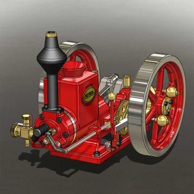 HM-01 7cc Model Hit and Miss 4-stroke Horizontal Internal Combustion Engine