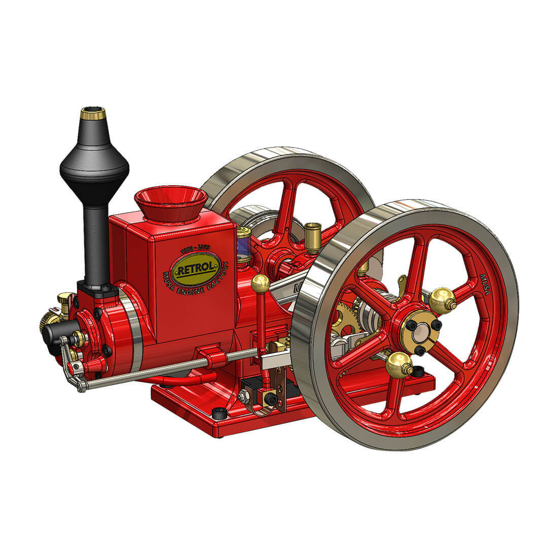 HM-01 7cc Model Hit and Miss 4-stroke Horizontal Internal Combustion Engine
