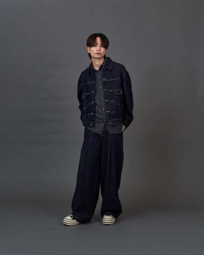 Set-up Compatible Contrast Stitch Denim Jacket SL0058