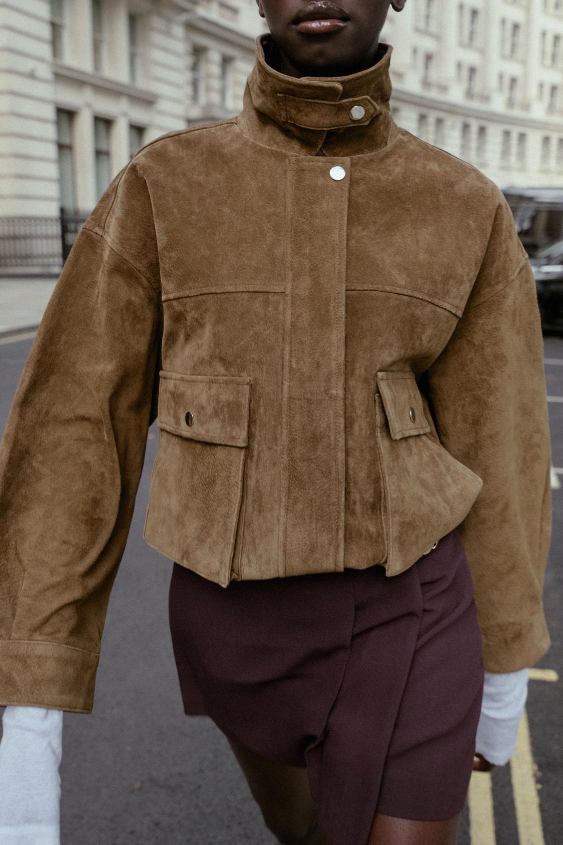 The Marble Brown Bomber Jacket