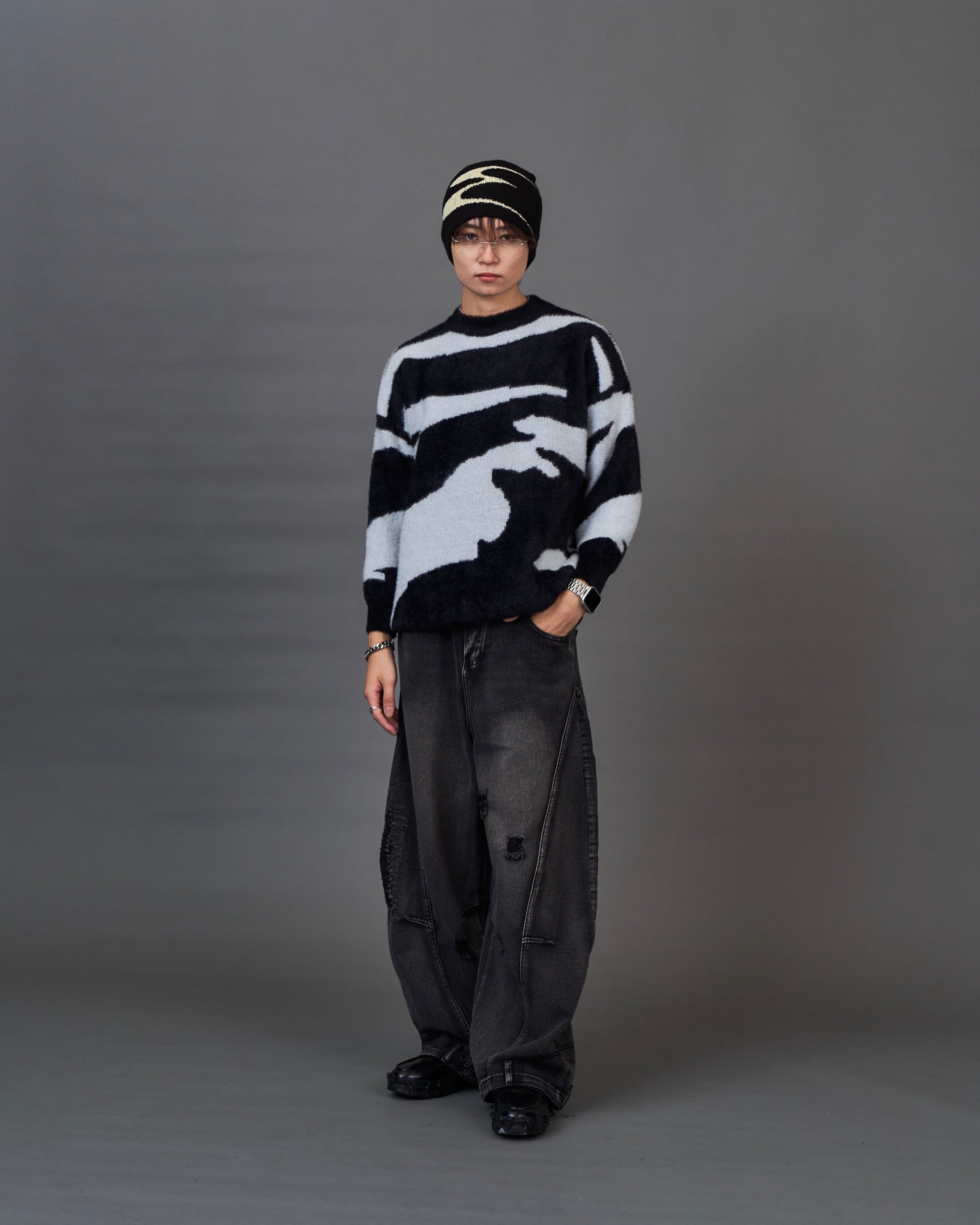 Mohair-Like Marble Knit SL0068