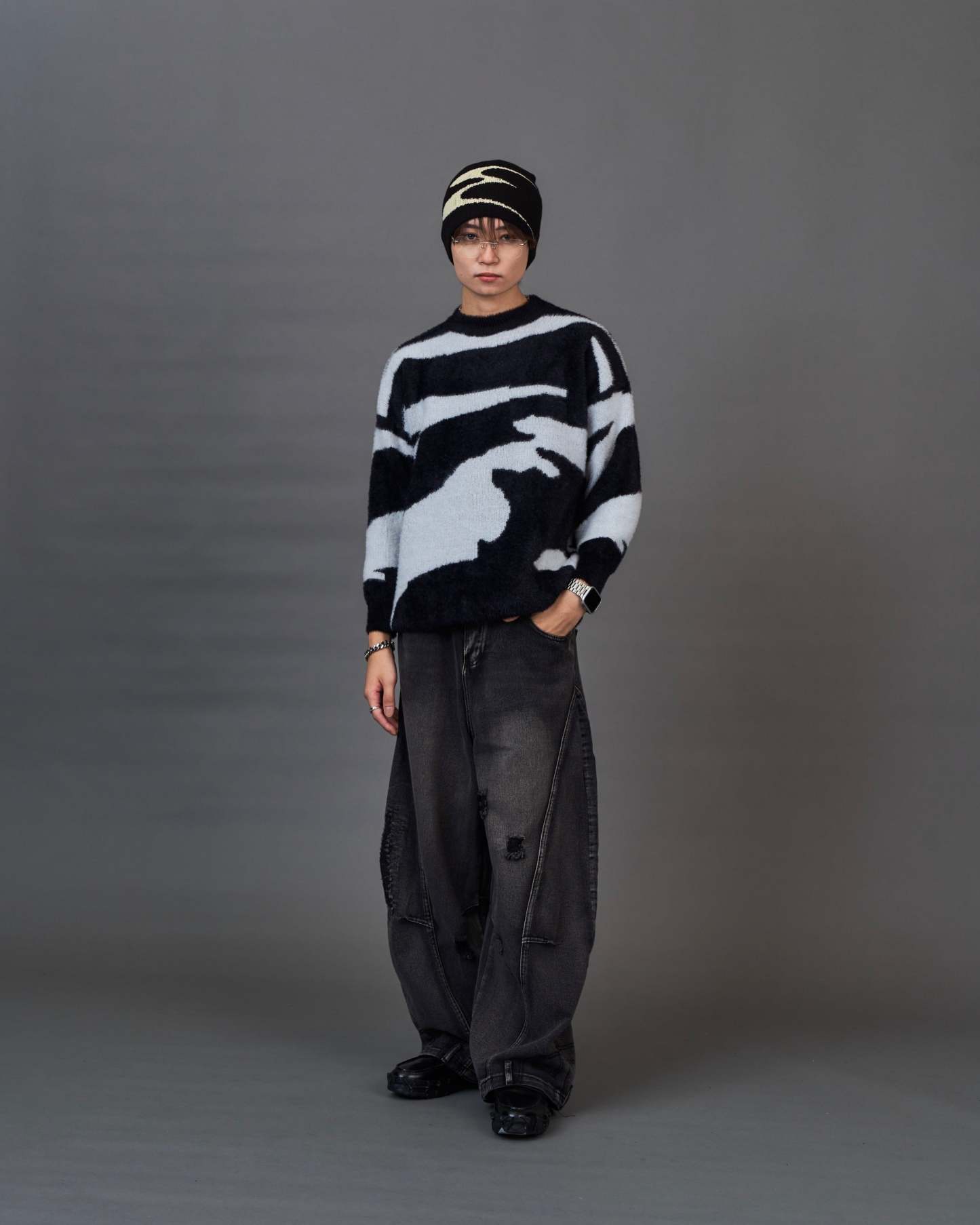 Mohair-Like Marble Knit SL0068