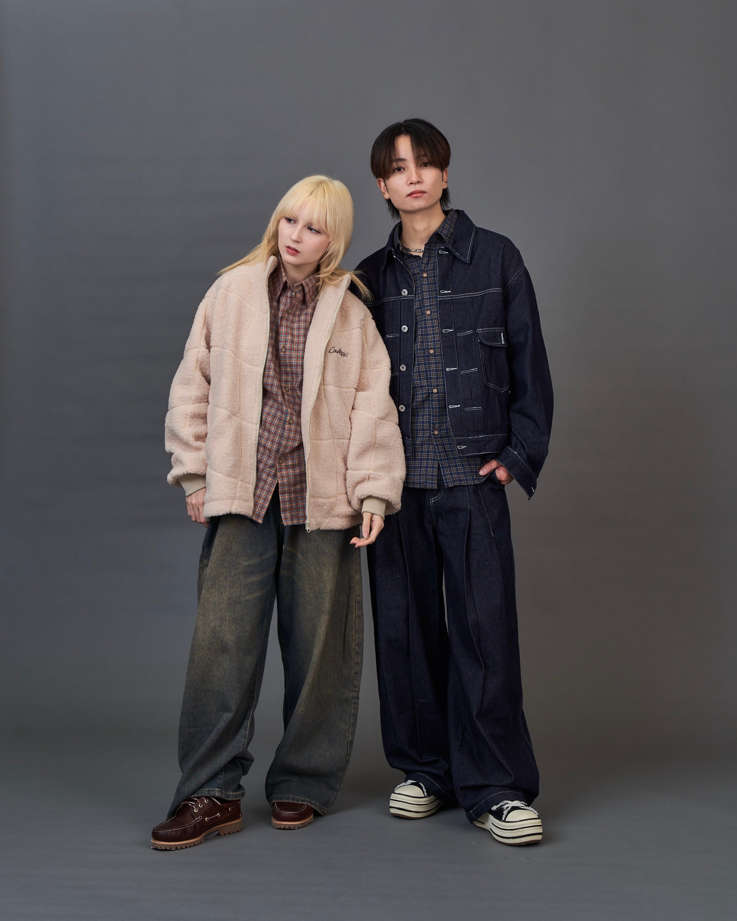Set-up Compatible Contrast Stitch Denim Jacket SL0058