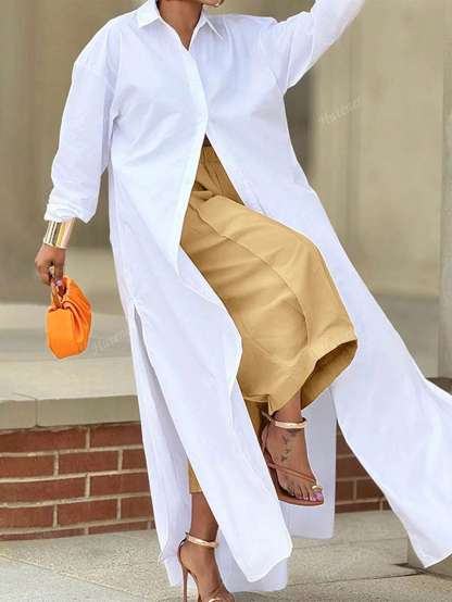 Women's Casual Wide Leg Pants With Elastic Waist And Pockets