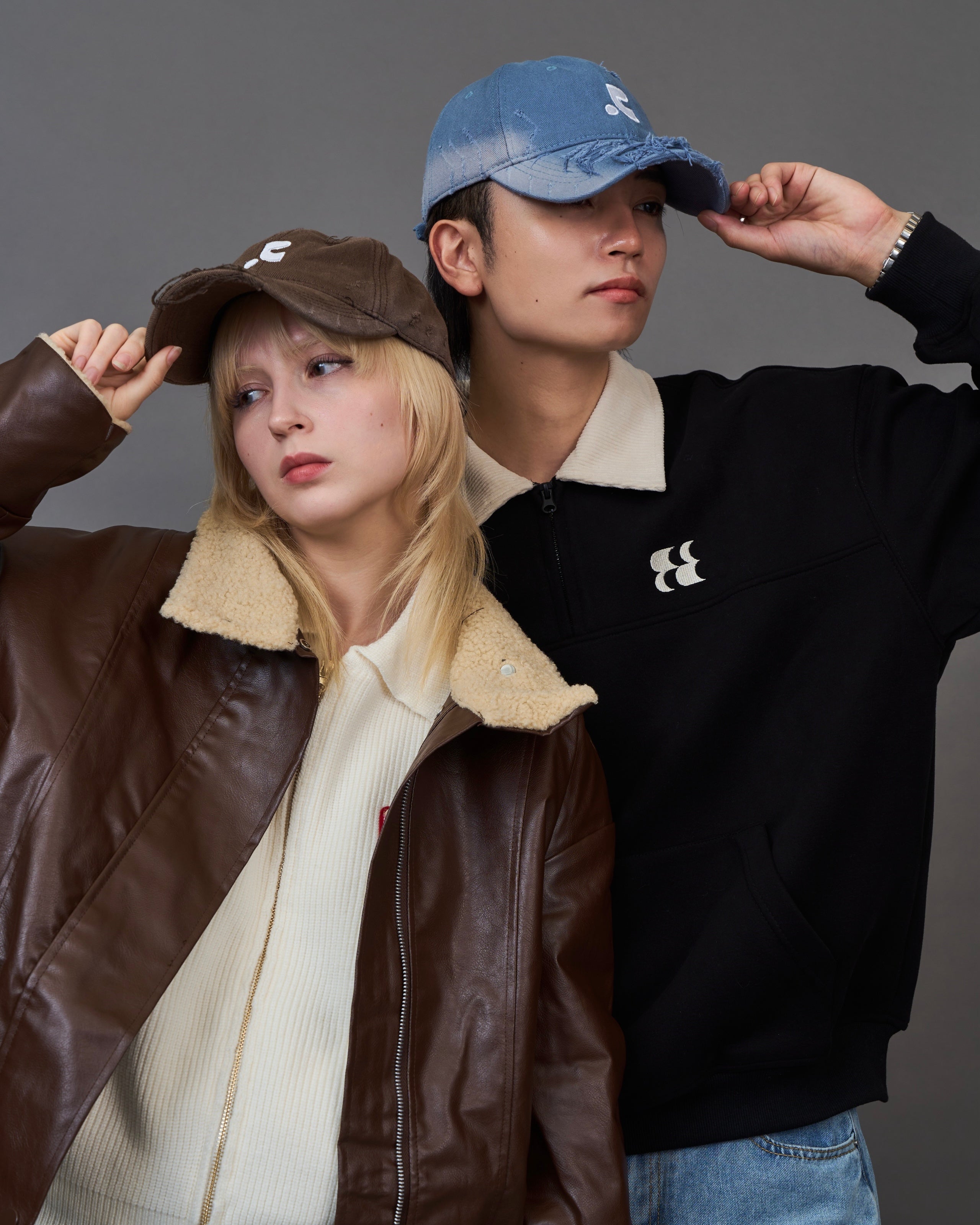Shearling Collar Leather Jacket SL0066