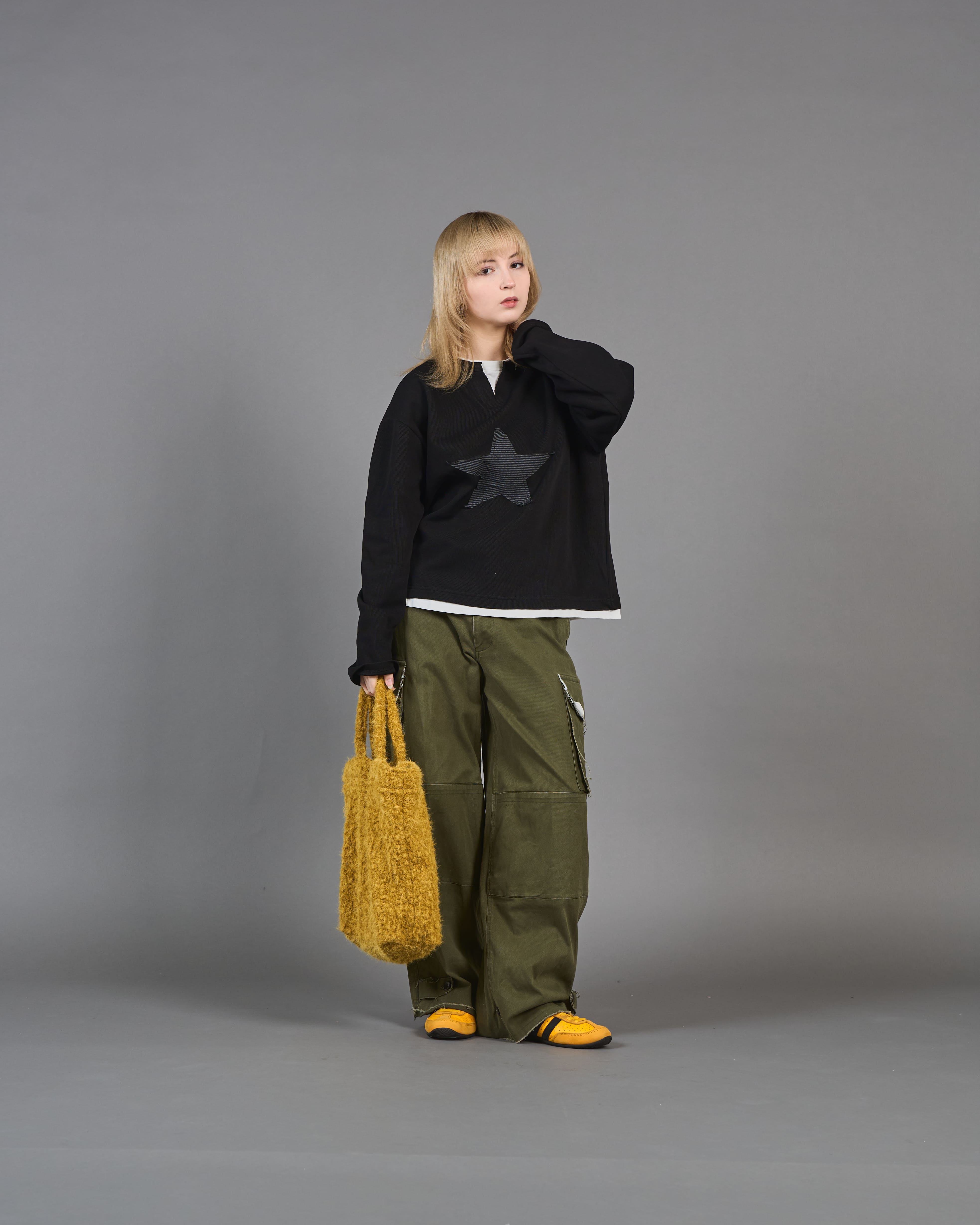 Star Logo Henley Neck T SL0008