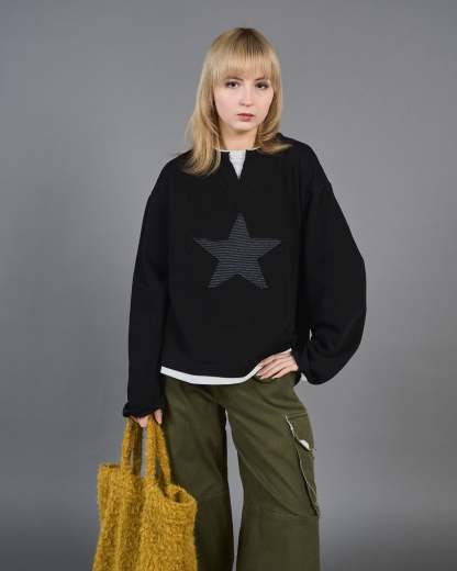 Star Logo Henley Neck T SL0008