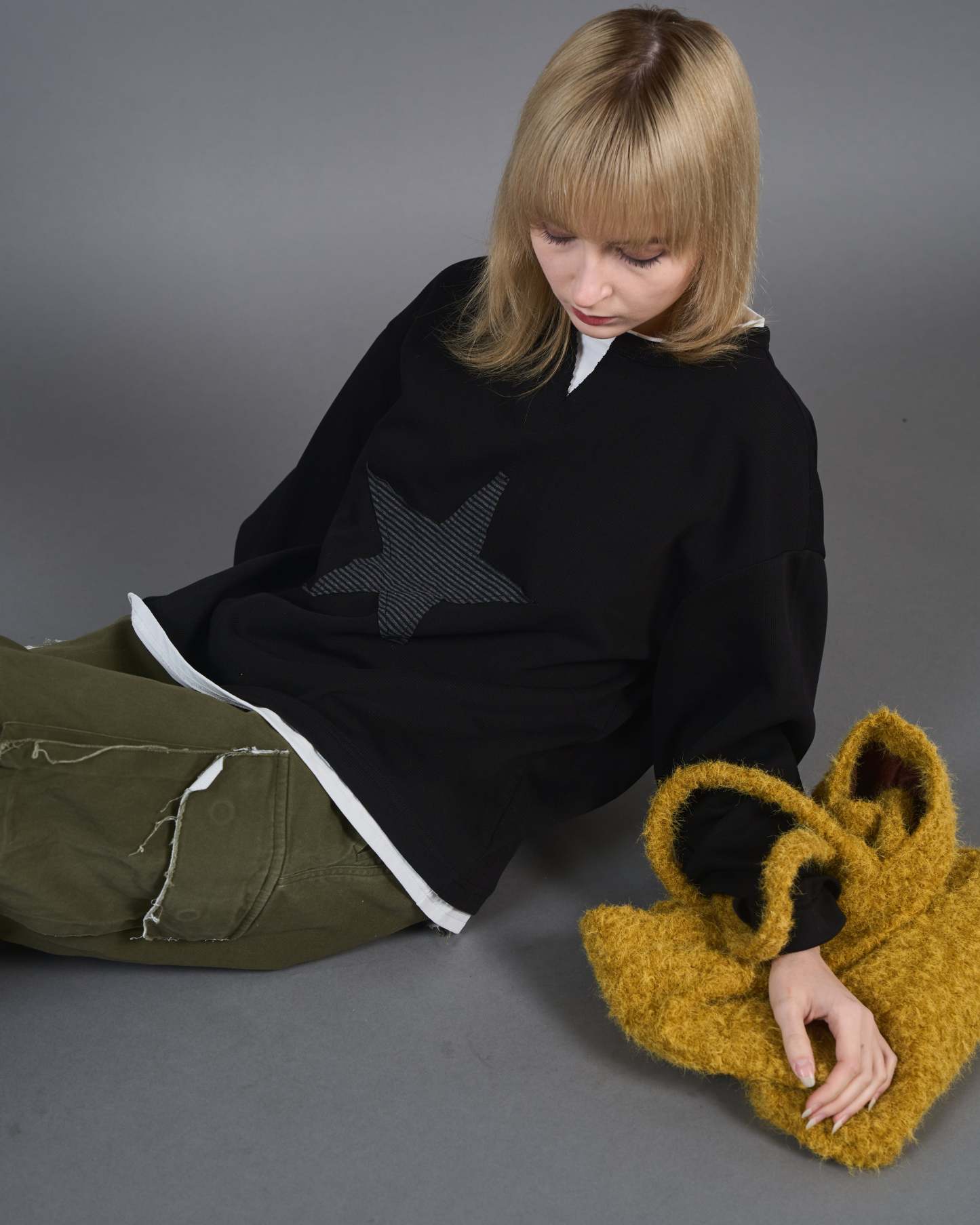 Star Logo Henley Neck T SL0008