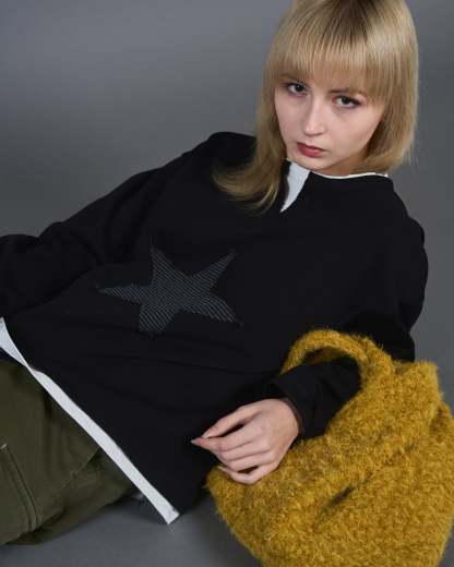Star Logo Henley Neck T SL0008