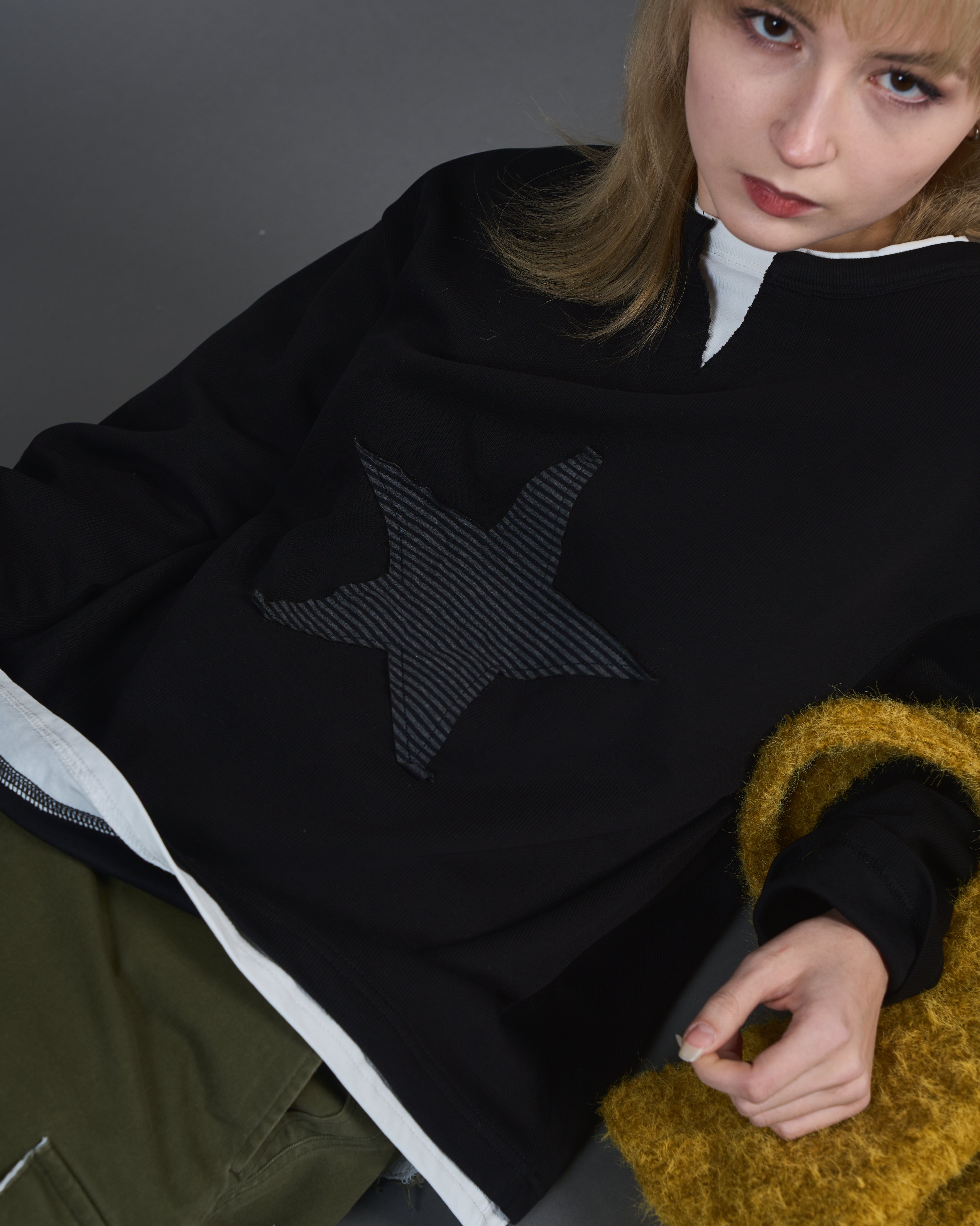 Star Logo Henley Neck T SL0008