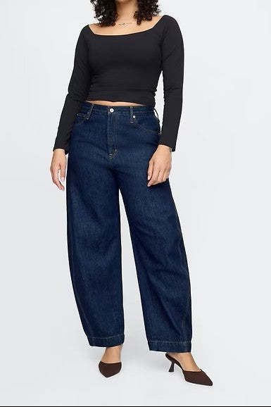 High Rise Barrel Jeans