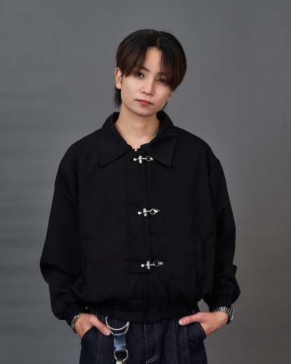 Metal Hook Cropped Blouson SL0060