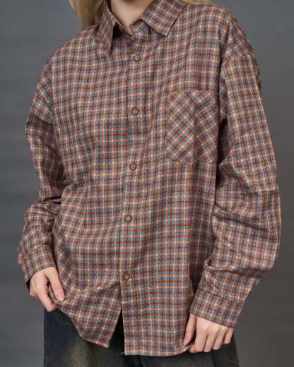 Check Pattern Regular Collar Shirt SL0044