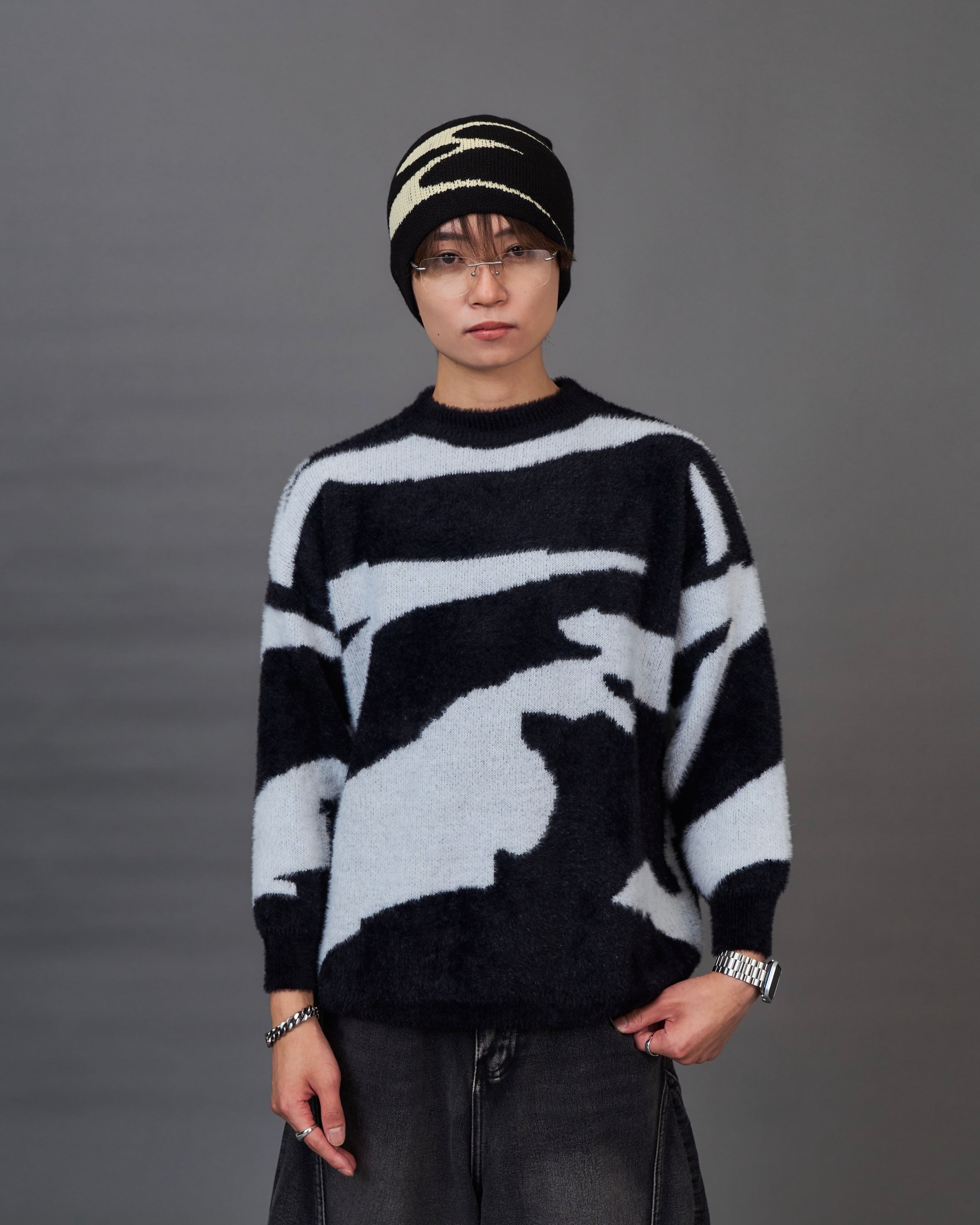 Mohair-Like Marble Knit SL0068