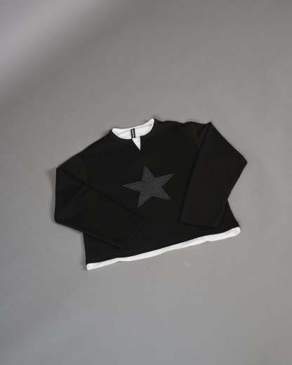 Star Logo Henley Neck T SL0008
