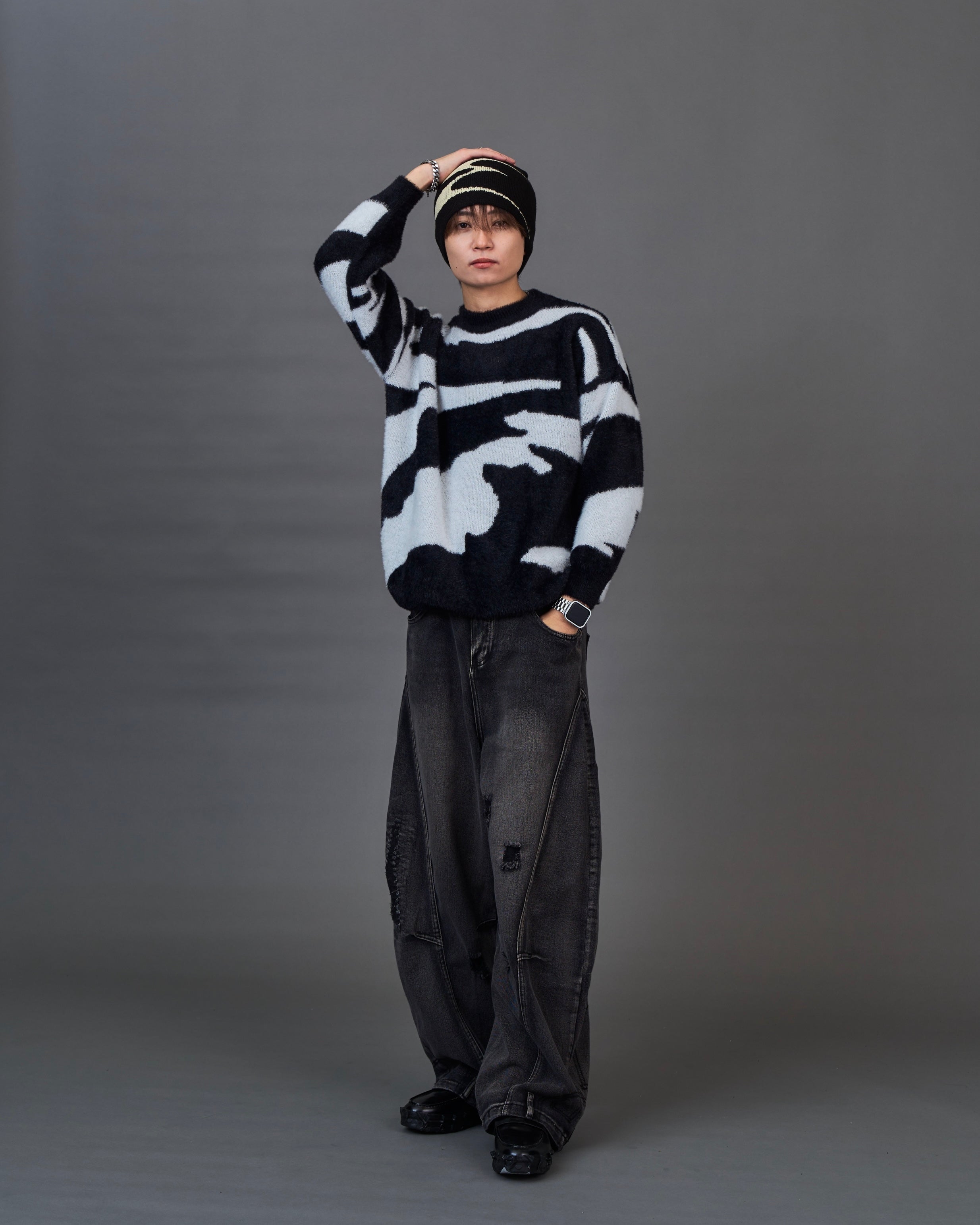 Mohair-Like Marble Knit SL0068