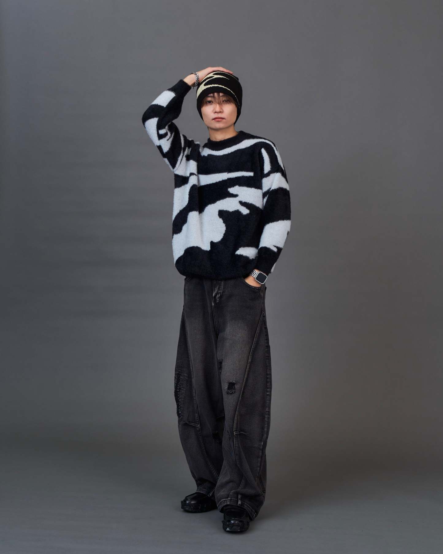 Mohair-Like Marble Knit SL0068