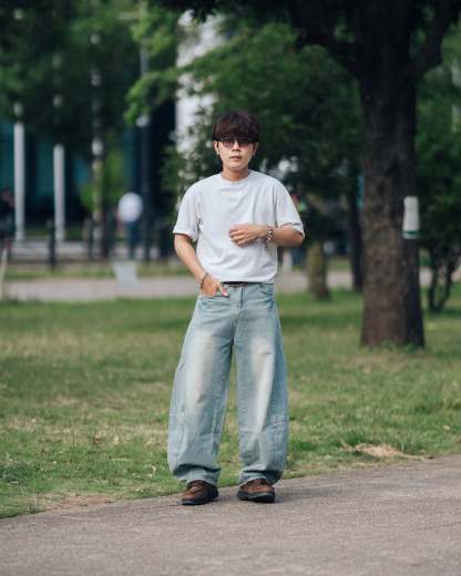 Loose Bomber Shell Jeans SL1039