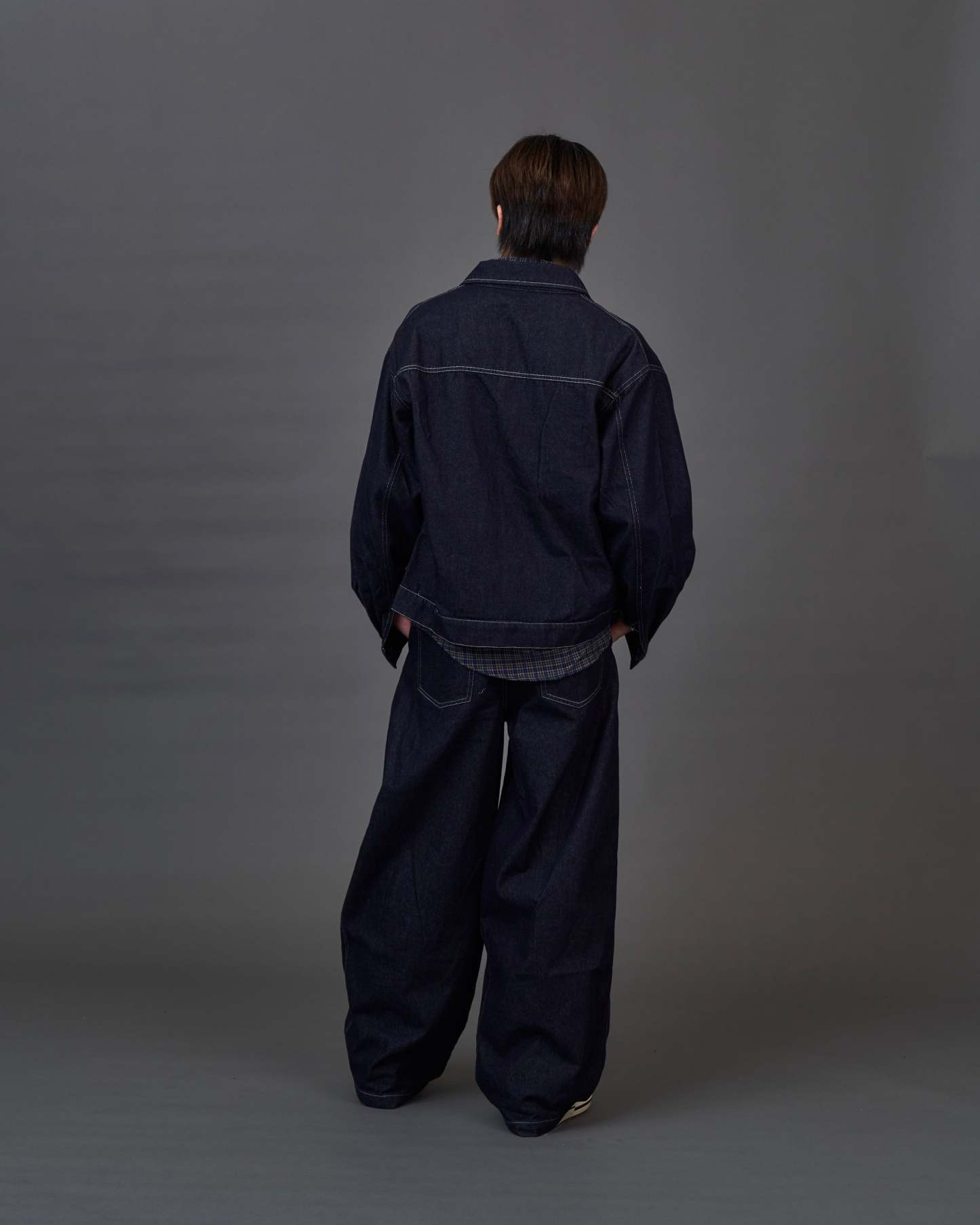 Set-up Compatible Contrast Stitch Denim Jacket SL0058