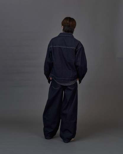 Set-up Compatible Contrast Stitch Denim Jacket SL0058