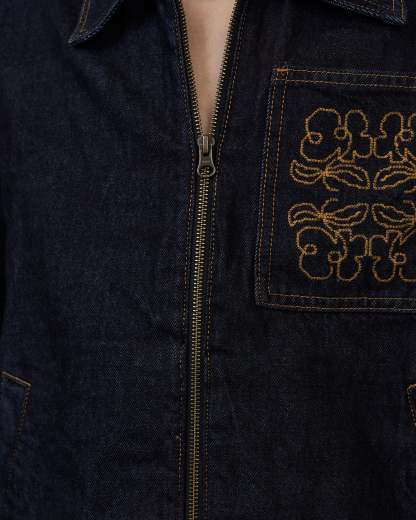 Set-up Compatible Embroidery Denim Jacket SL0050