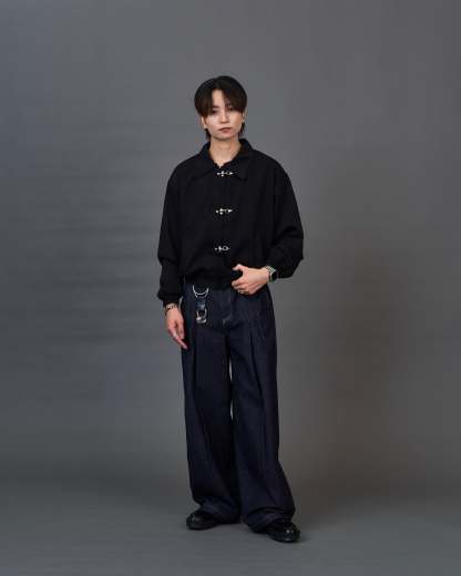 Metal Hook Cropped Blouson SL0060