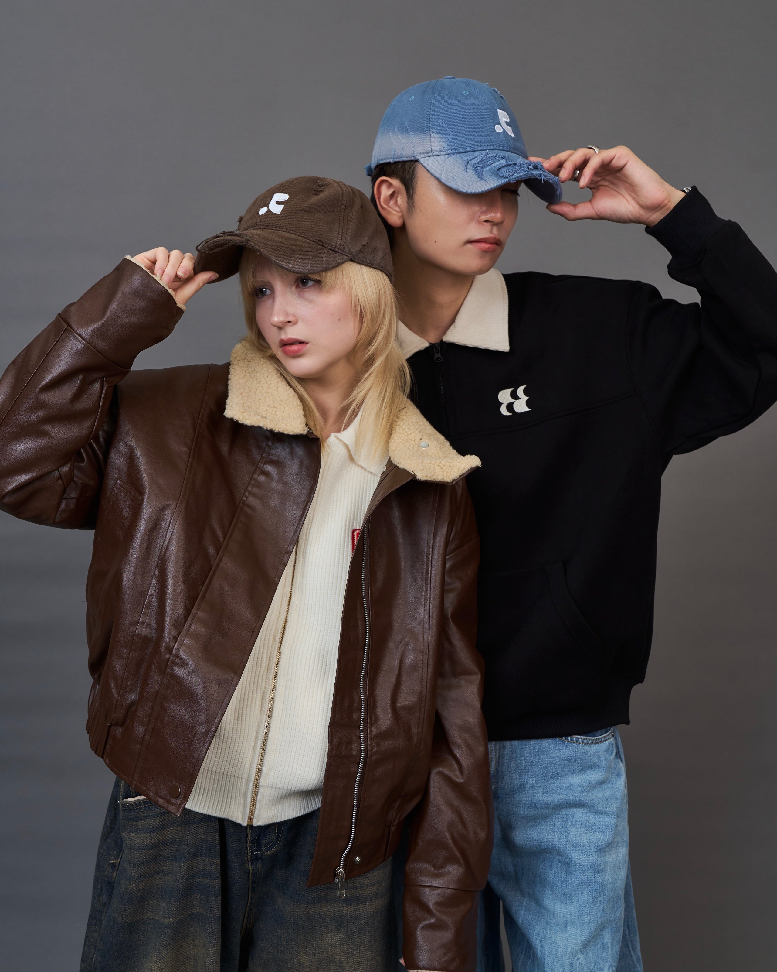 Shearling Collar Leather Jacket SL0066