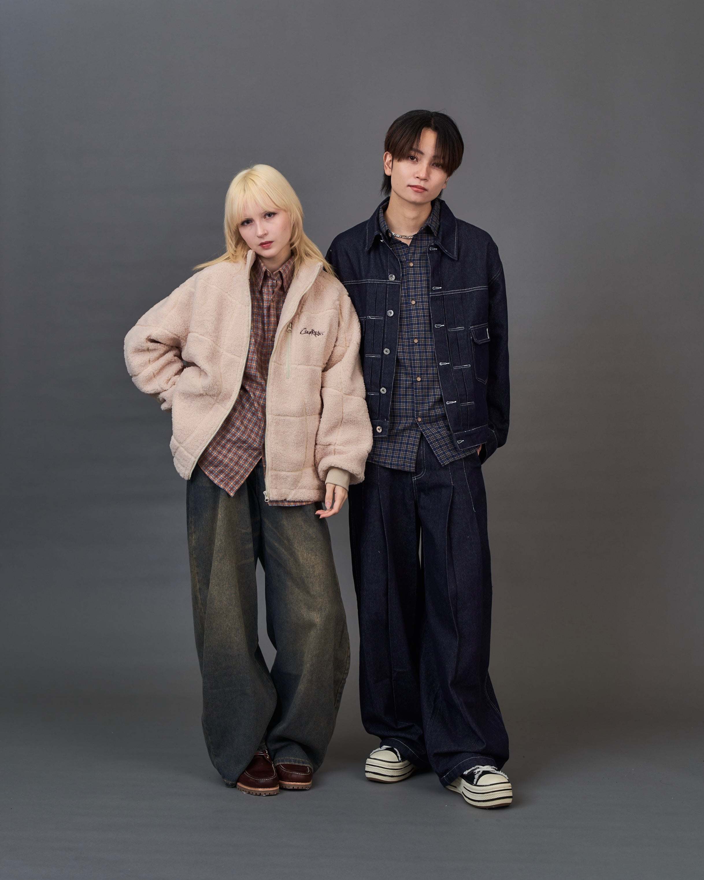 Set-up Compatible Contrast Stitch Denim Jacket SL0058