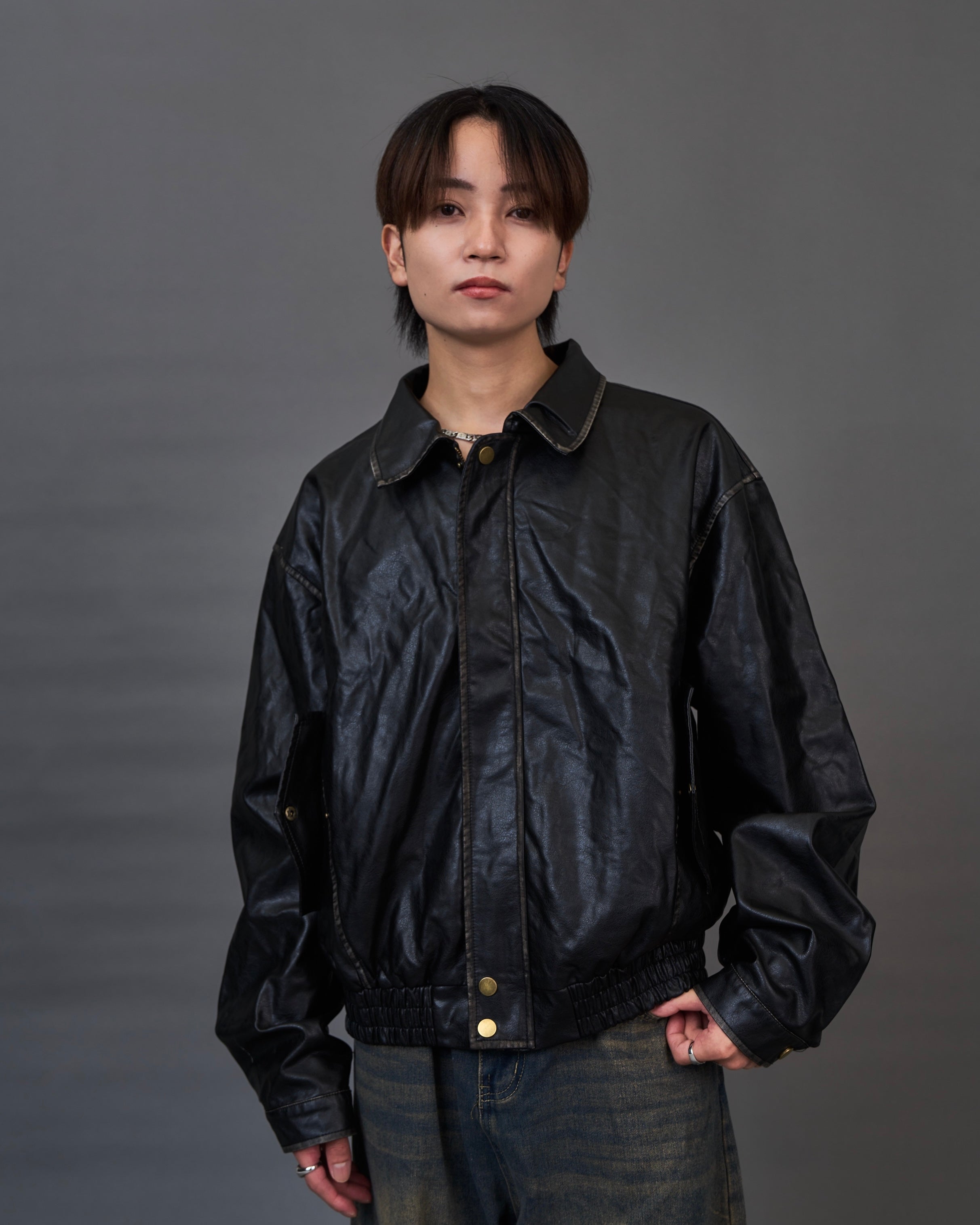 Blackout Leather Jacket SL0045