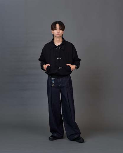 Metal Hook Cropped Blouson SL0060