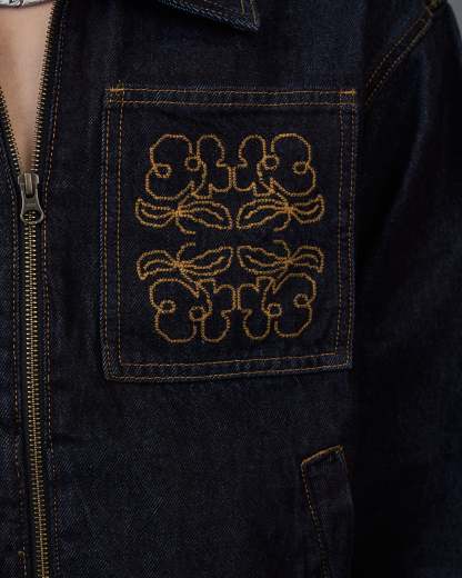 Set-up Compatible Embroidery Denim Jacket SL0050