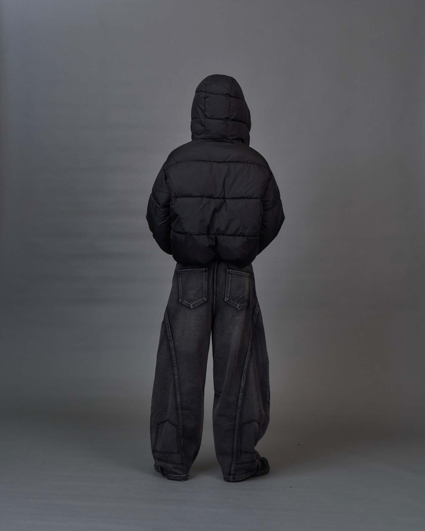 Distressed Black Wide Denim SL0072