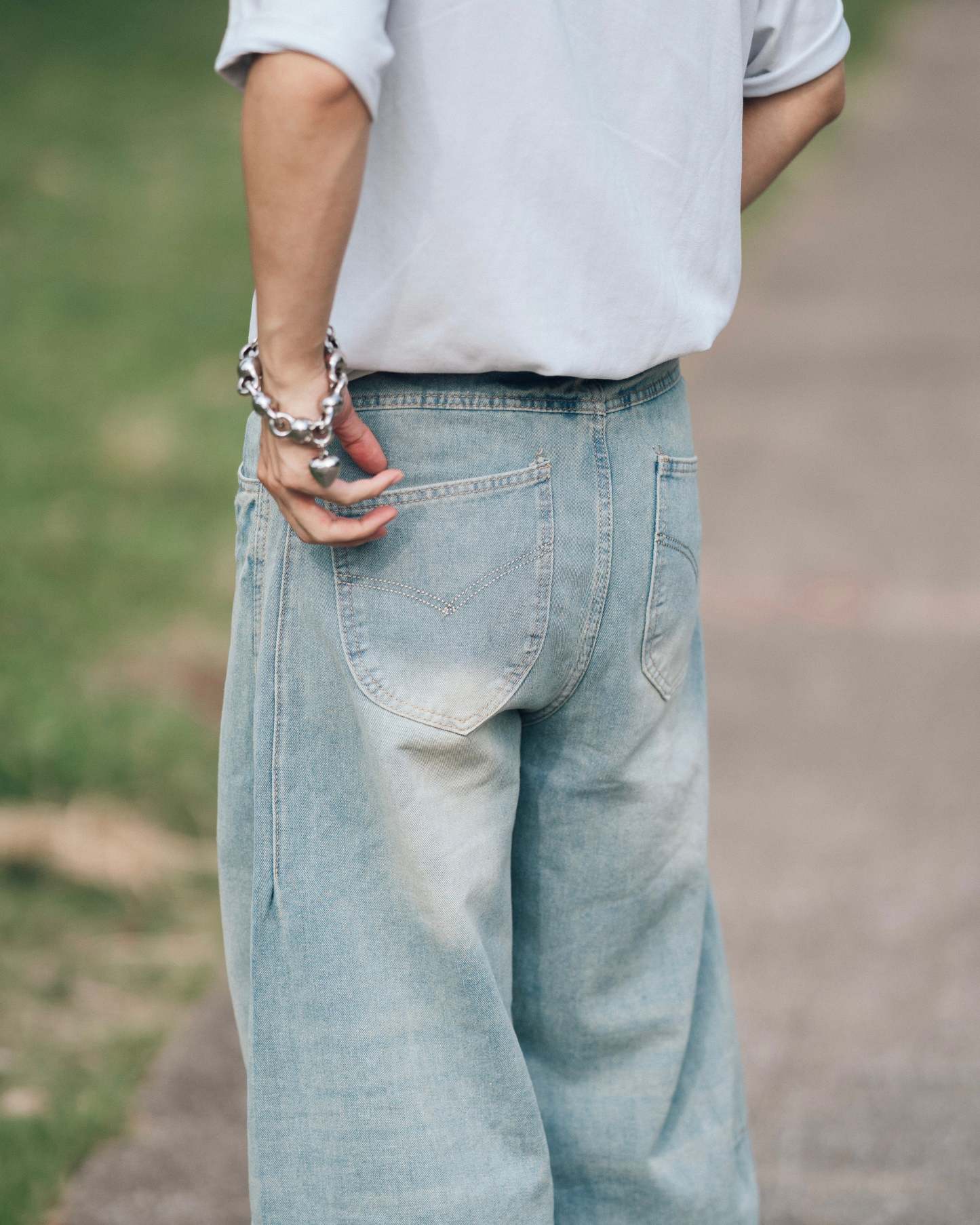 Loose Bomber Shell Jeans SL1039