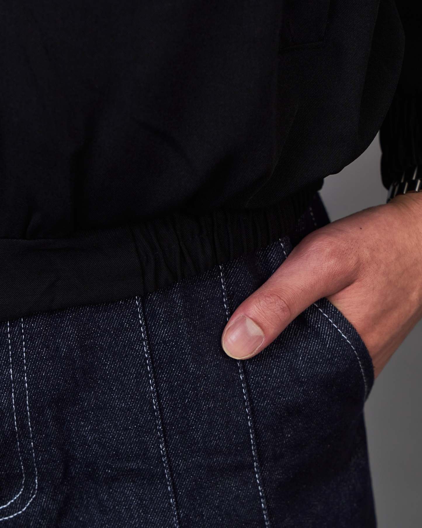 Metal Hook Cropped Blouson SL0060