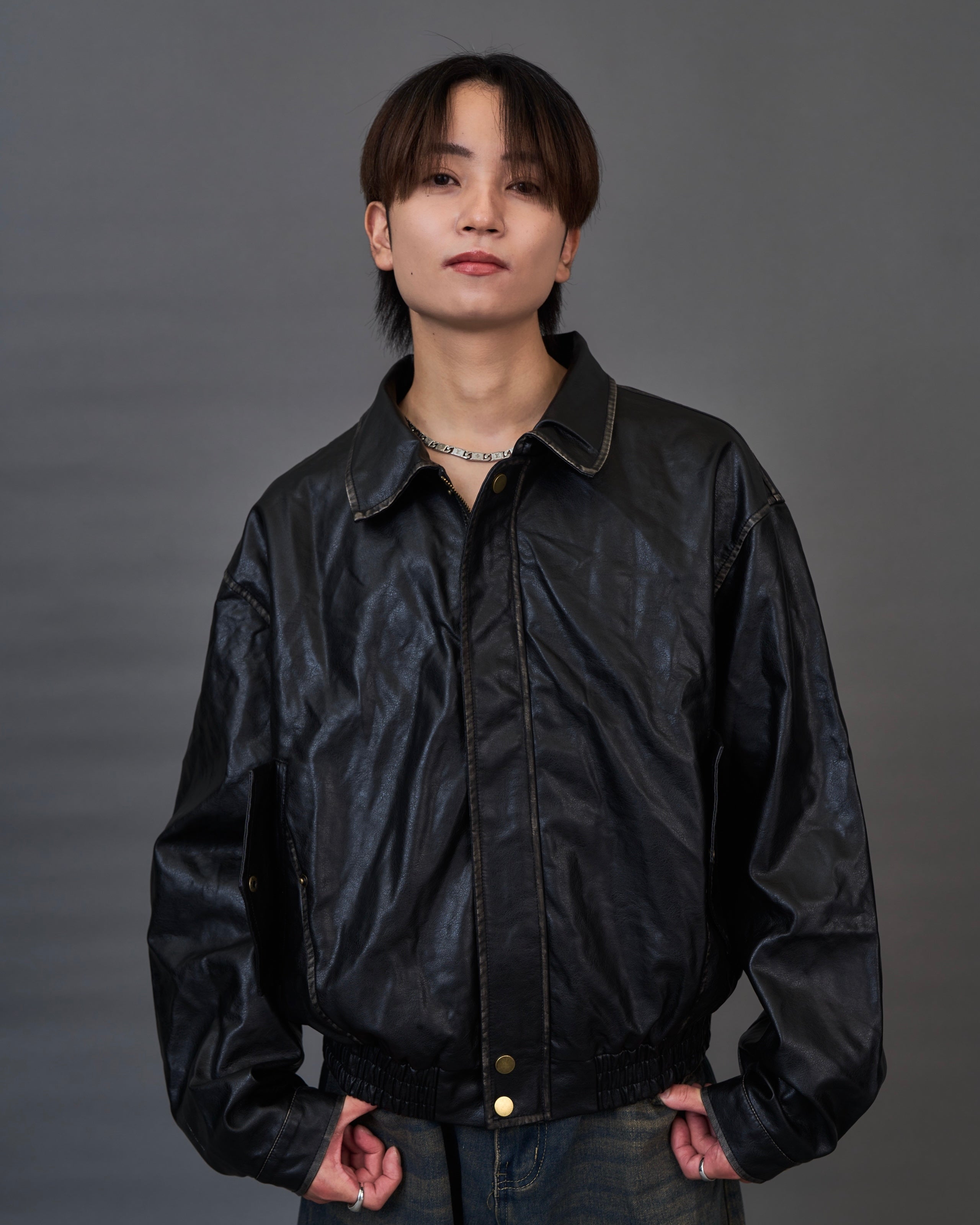 Blackout Leather Jacket SL0045