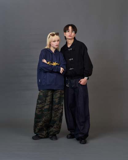 Set-up Compatible Contrast Stitch Denim Jacket / Stitch Line Denim Pants SL0049