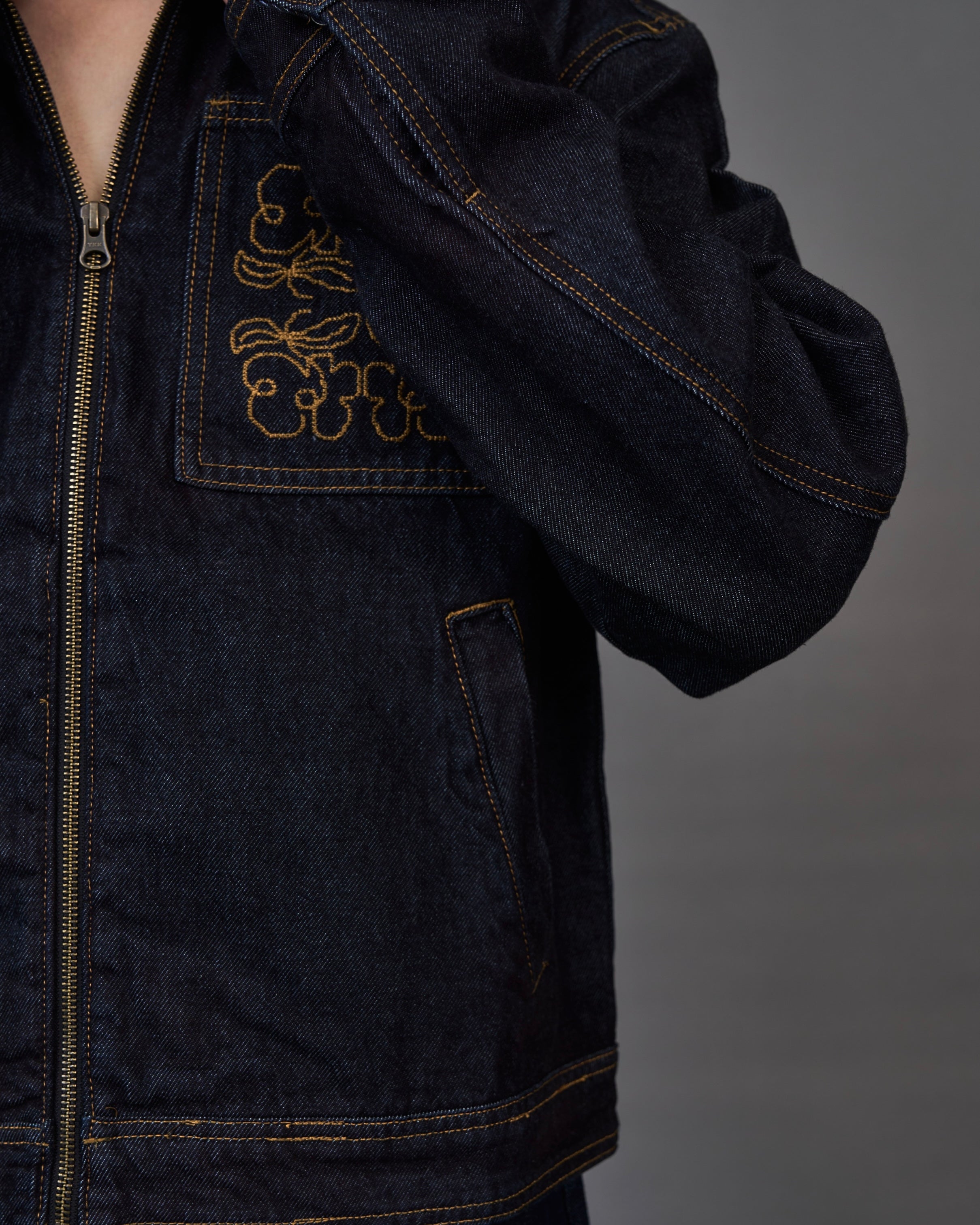 Set-up Compatible Embroidery Denim Jacket SL0050
