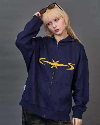 Star Stripe Zip Hoodie SL0061